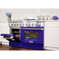 Kucht Professional 48 in. 6.7 cu ft. Natural Gas Range with Blue Door and Silver Knobs, KNG481-B
