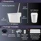 FORNO Acqua Luxurious Smart Toilet (Bidet, Heated Seat, Auto Flush, Auto Lid, Powerful Flush, Sleek Tankless Design), CSTPB1