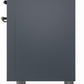 ILVE Nostalgie II 36" Induction Range with Element Stove and Electric Oven in Blue Grey with Bronze Trim, UPI366NMPBGB