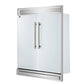 FORNO Maderno 60" 27.2 cu.ft. Convertible Refrigerator and Freezer with Modern Trim Kit in White with Antique Brass Accents, FFFFD1722-60MG-WHT
