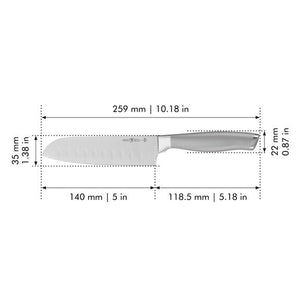 Henckels 5" Hollow Edge Santoku Knife, Modernist Series