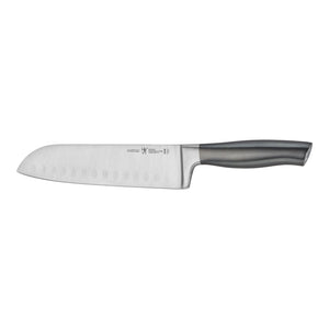 Henckels 7" Hollow Edge Santoku Knife, Graphite Series