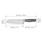 Henckels 7" Hollow Edge Santoku Knife, Graphite Series