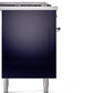 ILVE Nostalgie II 60" Dual Fuel Propane Gas Range in Blue with Chrome Trim, UP60FSNMPMBCLP
