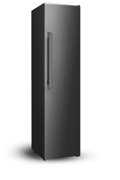 Induction Hardware 24-Inch Freezer Built-In Column with Ice Maker, Black Stainless Steel, FRC-24-BS