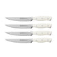 Henckels 4pc Steak Knife Set with White Handle, Forged Accent Series