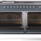 ILVE Nostalgie II 60" Dual Fuel Propane Gas Range in Blue Grey with Chrome Trim, UP60FSNMPBGCLP