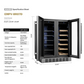 Empava 24-Inch Dual Zone Wine and Beer Fridge Beverage Cooler, EMPV-BR07D