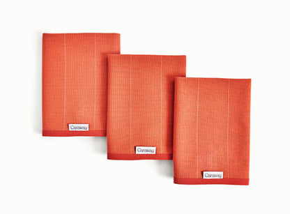 Caraway Tea Towels in Perracotta