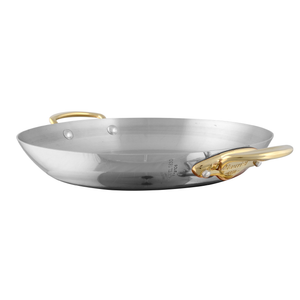 Mauviel 1830 M'COOK B 5-Ply Round Gratin Pan With Brass Handles