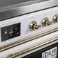 ILVE Majestic II 36" Induction Range with Element Stove and Electric Oven in White with Brass Trim, UMI09NS3WHG