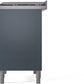 ILVE Nostalgie II 40" Dual Fuel Natural Gas Range in Blue Grey with Chrome Trim, UPD40FNMPBGC