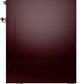 ILVE Nostalgie II 60" Dual Fuel Natural Gas Range in Burgundy with Copper Trim, UP60FSNMPBUP