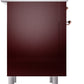 ILVE Nostalgie II 36" Induction Range with Element Stove and Electric Oven in Burgundy with Copper Trim, UPI366NMPBUP