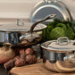 Mauviel 1830 M'COOK 5-Ply Sauté Pan With Lid, Cast Stainless Steel Handle