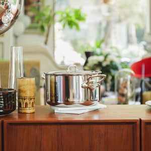 Mauviel 1830 M'URBAN 4 Tri-Ply Stewpan With Lid, Cast Stainless Steel Handles