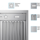 30 Inch 750 CFM Wall Mount Range Hood - VICTORY Twister