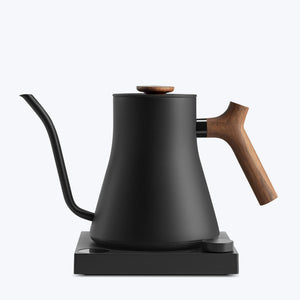 Fellow Stagg EKG Pro Electric Kettle in Matte Black with Walnut Accents