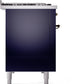 ILVE Nostalgie II 48" Dual Fuel Propane Gas Range in Blue with Bronze Trim, UP48FNMPMBBLP