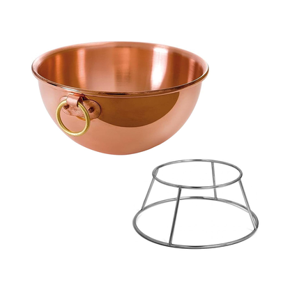 Mauviel 1830 M'Passion Copper Egg White Beating Bowl With Ring & Support