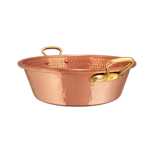 Mauviel 1830 M'PASSION Hammered Copper Jam Pan With Brass Handles