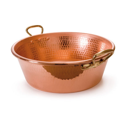 Mauviel 1830 M'PASSION Hammered Copper Jam Pan With Brass Handles