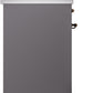 ILVE Nostalgie II 30" Induction Range with Element Stove and Electric Oven in Matte Graphite with Bronze Trim, UPI304NMPMGB