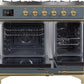ILVE Majestic II 40" Dual Fuel Propane Gas Range in Blue Grey with Brass Trim, UMD10FDNS3BGGLP