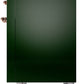 ILVE Nostalgie II 48" Dual Fuel Propane Gas Range in Emerald Green with Copper Trim, UP48FNMPEGPLP