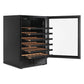 Cosmo Lumin 24" 52-Bottle Single Zone Compressor Wine Cooler, LED Lighting in Matte Black, COS-24BIWCS-BK