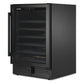 Cosmo Lumin 24" 52-Bottle Single Zone Compressor Wine Cooler, LED Lighting in Matte Black, COS-24BIWCS-BK