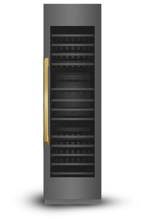 Induction Hardware 24-Inch Three Zone Built-In Wine Refrigerator Column, Black Stainless Steel, RFC-W-24-BS-ORION
