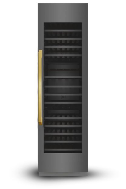 Induction Hardware 24-Inch Three Zone Built-In Wine Refrigerator Column, Black Stainless Steel, RFC-W-24-BS-ORION