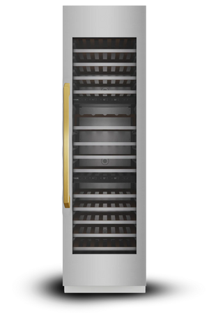 Induction Hardware 24-Inch Three Zone Built-In Wine Refrigerator Column, Stainless Steel, RFC-W-24-SS-VEGA