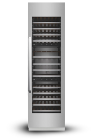 Induction Hardware 24-Inch Three Zone Built-In Wine Refrigerator Column, Stainless Steel, RFC-W-24-SS