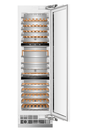 Induction Hardware 24-Inch Three Zone Built-In Wine Refrigerator Column, Panel Ready, RFC-W-24-PR