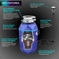 FORNO ACQUA BrightDiamond Amethyst 1 HP Ultra-Quiet Garbage Disposal with Motion Sensor Light & Pre-Wired Air Switch