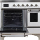 ILVE Majestic II 40" Induction Range with Element Stove and Electric Oven in White with Chrome Trim, UMDI10NS3WHC