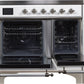 ILVE Majestic II 40" Induction Range with Element Stove and Electric Oven in White with Chrome Trim, UMDI10NS3WHC