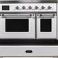 ILVE Majestic II 40" Induction Range with Element Stove and Electric Oven in White with Chrome Trim, UMDI10NS3WHC