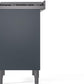 ILVE Nostalgie II 36" Dual Fuel Natural Gas Range in Blue Grey with Bronze Trim, UP36FNMPBGB