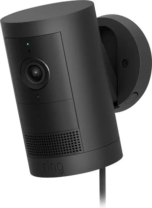 Ring Outdoor Cam Plus, Plug-In, Wide-Angle 2K Video - Black