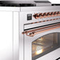 ILVE Nostalgie II 36" Dual Fuel Propane Gas Range in Stainless Steel with Copper Trim, UP36FNMPSSPLP