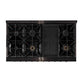 Kucht 48" 8 Burner Double Oven Natural Gas Dual Fuel Range in Titanium Stainless Steel with Digital Thermostat
