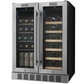 Empava 24-Inch Dual Zone Wine and Beer Fridge Beverage Cooler, EMPV-BR07D