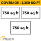 MRCOOL DIY Mini Split - 54,000 BTU 3 Zone Ceiling Cassette Ductless Air Conditioner and Heat Pump with 50 ft. Install Kit, DIYM348HPC02C74
