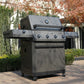 Monument Grills Eminence 425 Series | 4 Burner Fortified Propane Gas Grill in Silky Matte Black