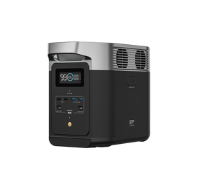 EcoFlow Package - DELTA 2 Portable Power Station (1024Wh), Extra Battery, 1 x Bifacial Portable Solar Panel (220W) and Waterproof Bag