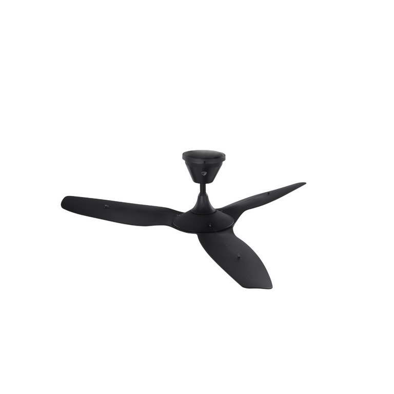 Big Ass Fans Haiku Coastal 52" Ceiling Fan in Black with LED, Downrod 5", Wet Rated