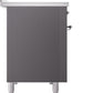 ILVE Nostalgie II 48" Induction Range with Element Stove and Electric Oven in Matte Graphite with Chrome Trim, UPI486NMPMGC